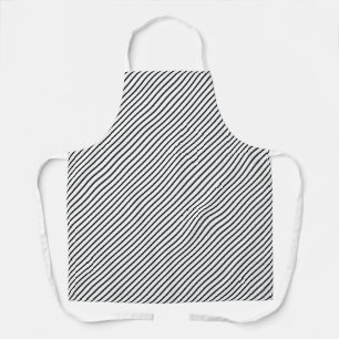 Black Pinstripe Kitchen Grilling Barbecue Chef Apron