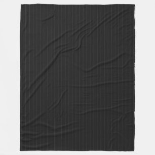 Black pinstripes fleece blanket