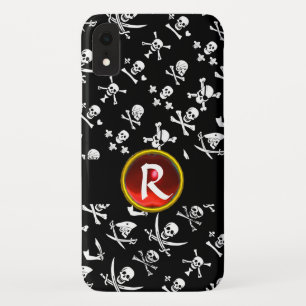 BLACK PIRATE BANNERS SKULL,CROSSED BONES,SWORDS Case-Mate iPhone CASE