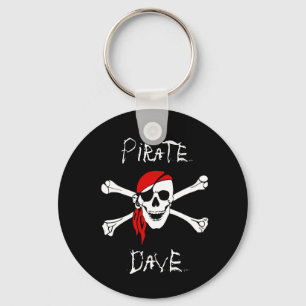 Black Pirate Skull Crossbones Key Ring
