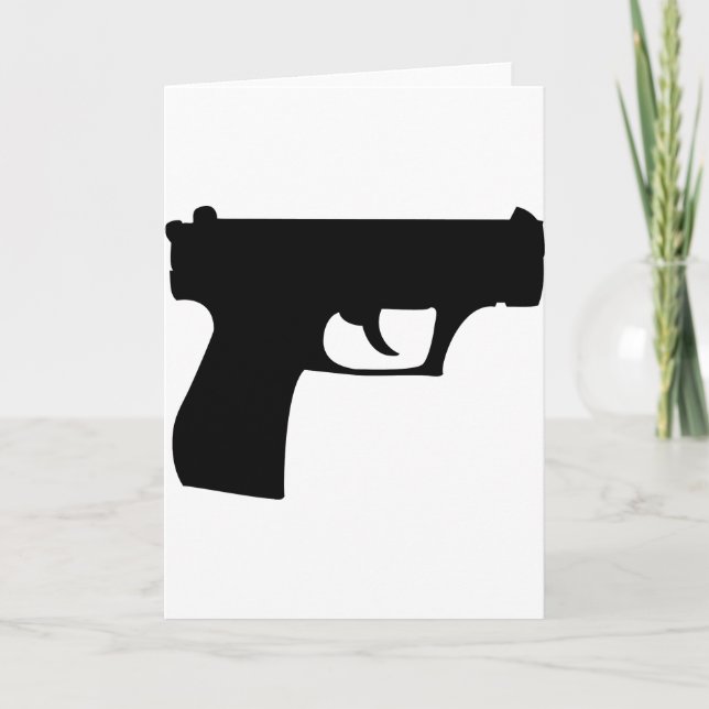 black pistol gun card (Front)