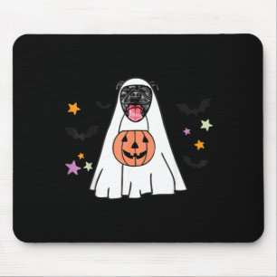 Black Pitbull Boo Ghost Dog Lover Halloween Mouse Pad