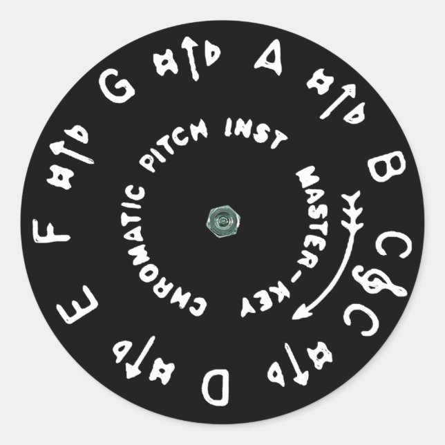 Black Pitchpipe Classic Round Sticker (Front)