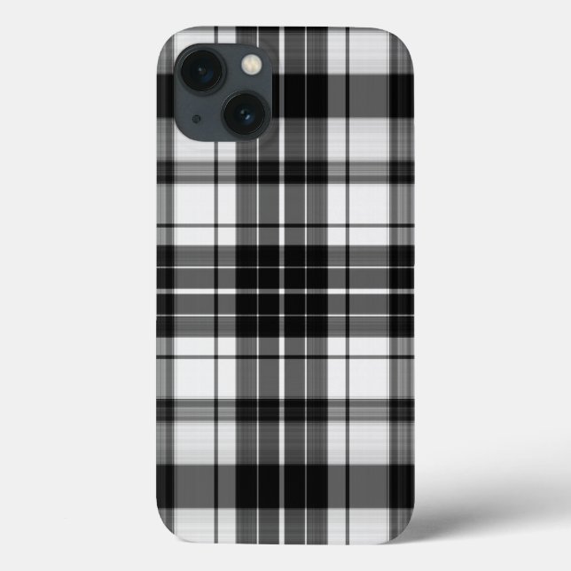 Black Plaid Case-Mate iPhone Case (Back)