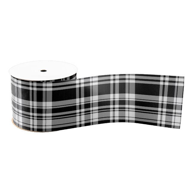 Black Plaid Grosgrain Ribbon (Spool)