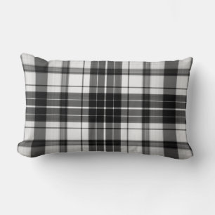 Black Plaid Lumbar Pillow