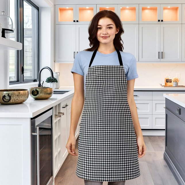 Black Plaid Pattern Apron (Creator Uploaded)