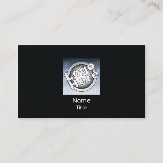 Black Plain Business Business Card (Front)