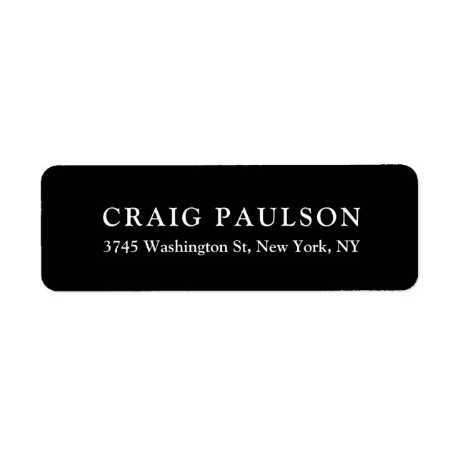 Black Plain Minimalist Elegant Classical Design (Front)