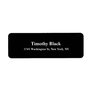 Black Plain Modern Style Minimalist