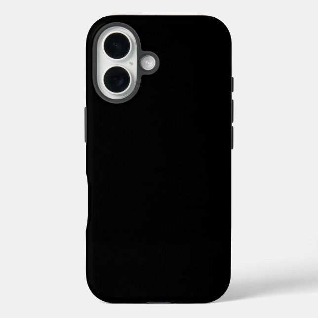 Black Plain solid colour  Case-Mate iPhone Case (Back)
