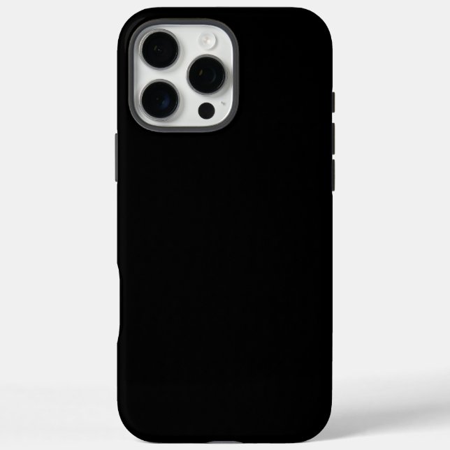 Black Plain solid colour Case-Mate iPhone Case (Back)