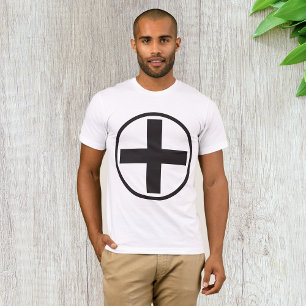 Black Plus Sign Mens T-Shirt