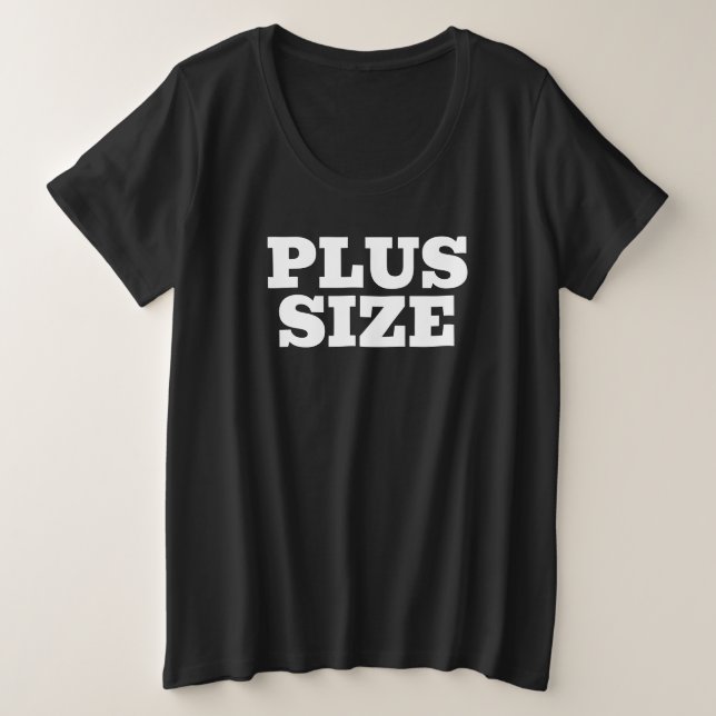Black Plus Size t shirt for women (Design Front)