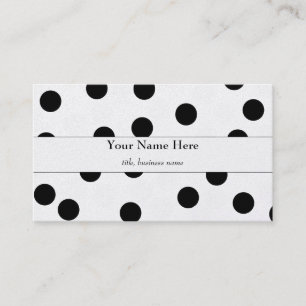 Black Polka Dot Business Card