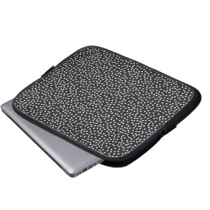 black polka dot laptop sleeve