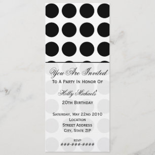 Black Polka Dot Party Invitation