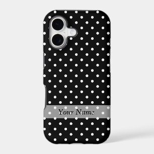 Black polka dot pattern
