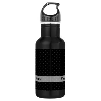Black  polka dot pattern 532 ml water bottle