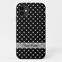 Black  polka dot pattern