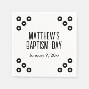 Black Polka-dot Special Event Napkin
