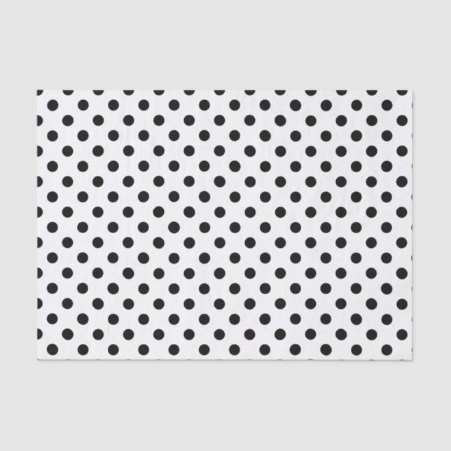 Black Polka Dot Tissue Paper (Front)