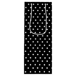 Black Polka Dot Wine Gift Bag