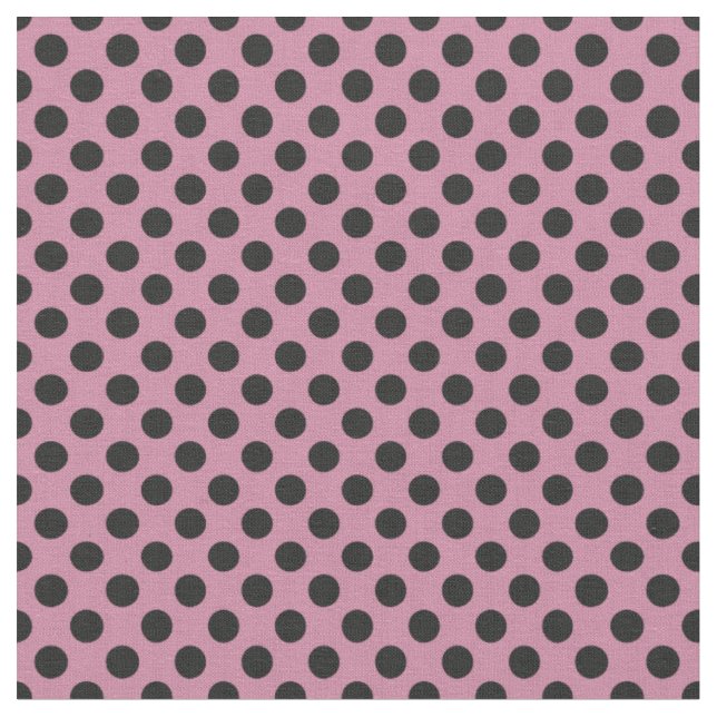 Black Polka Dots | Choose Any background Colour  Fabric (Close Up)