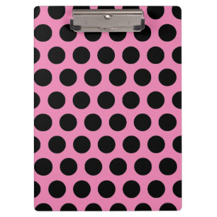 Black Polka Dots Clipboard