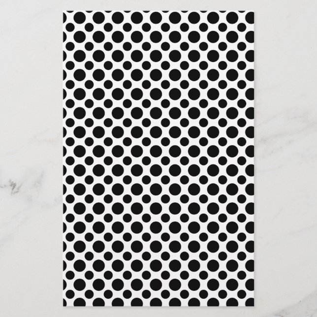 Black Polka Dots Custom Invitation Flyer (Front)