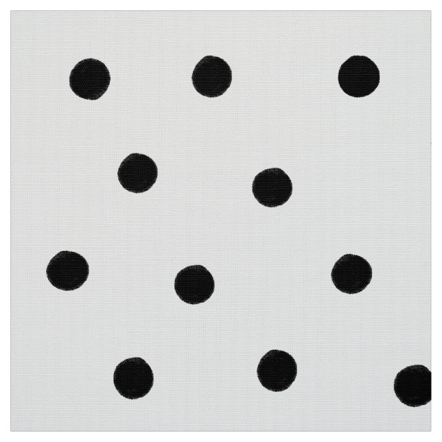 Black Polka Dots Fabric (Swatch)