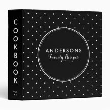 Black Polka Dots Family Recipe Cookbook