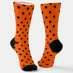Black Polka Dots Halloween Clown Socks