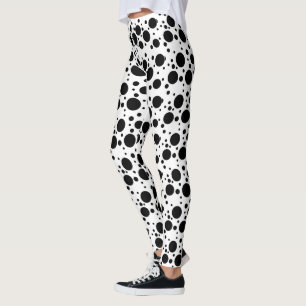 Black Polka Dots Leggings