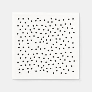 Black polka dots napkin