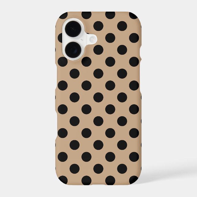 Black polka dots on beige (Back)