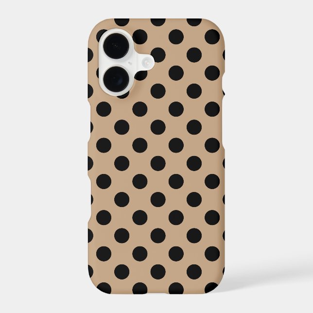 Black polka dots on beige (Back)