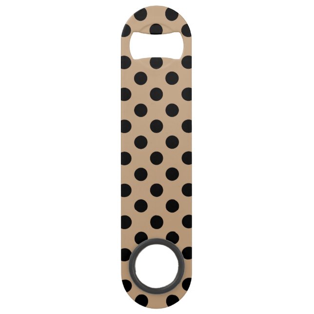 Black polka dots on beige (Front)