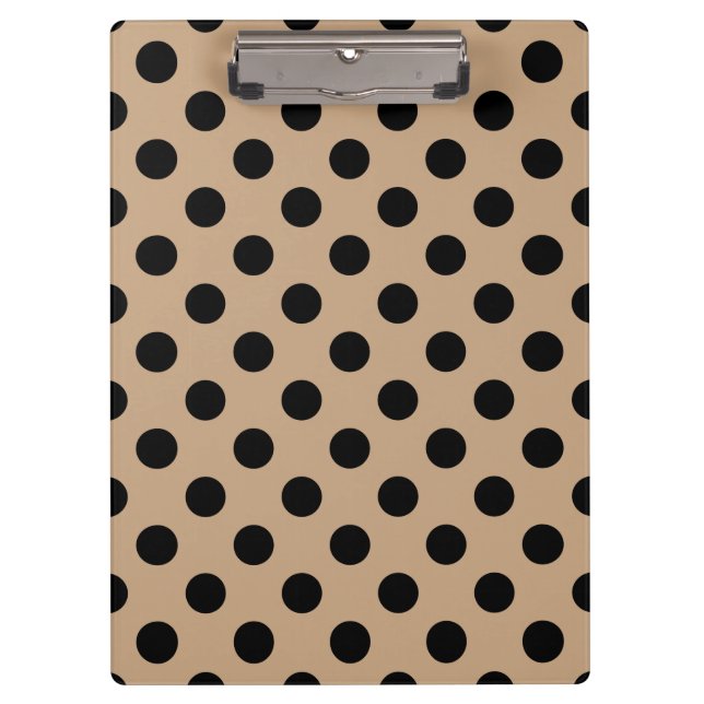 Black polka dots on beige clipboard (Front)