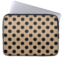 Black polka dots on beige