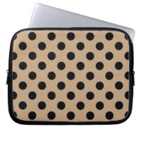 Black polka dots on beige