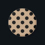 Black polka dots on beige magnet<br><div class="desc">Black polka dots on beige</div>