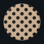 Black polka dots on beige magnet<br><div class="desc">Black polka dots on beige</div>