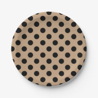 Black polka dots on beige