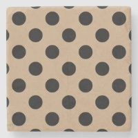 Black polka dots on beige