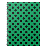 Black polka dots on fresh green