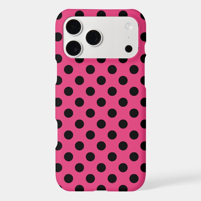 Black polka dots on fuchsia (Back)