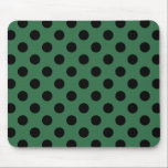 Black polka dots on kelly green mouse pad<br><div class="desc">Black polka dots on kelly green</div>
