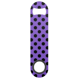 Black polka dots on lavender