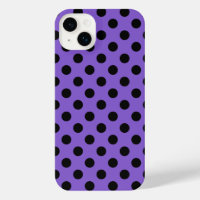 Black polka dots on lavender Case-Mate iPhone case